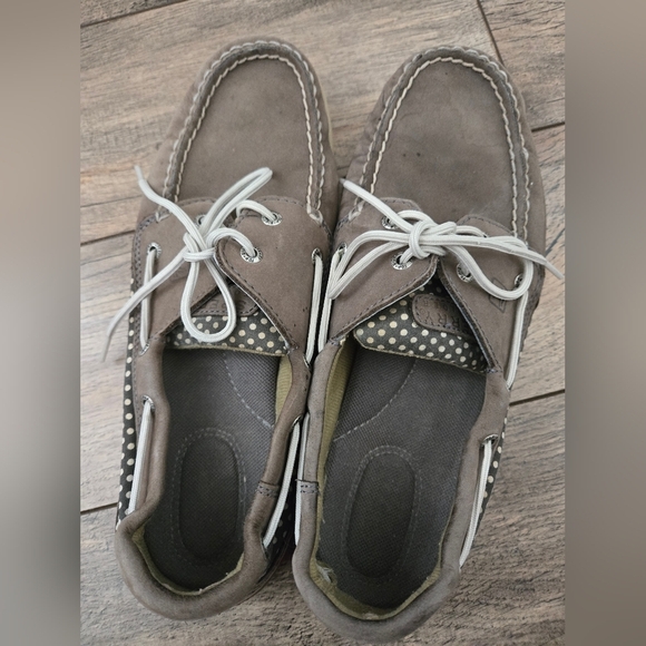 Sperry Women's Grey Leather 9.5m Boat Shoes - Picture 14 of 16